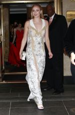 SOPHIE TURNER on Her Way to MET Gala in New York 05/01/2017