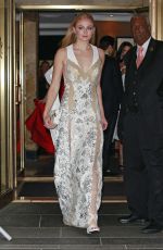 SOPHIE TURNER on Her Way to MET Gala in New York 05/01/2017