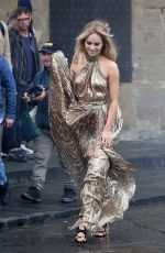 SUKI WATERHOUSE on the Set for Ferragamo in Florence 05/09/2017