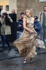 SUKI WATERHOUSE on the Set for Ferragamo in Florence 05/09/2017