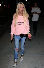 TARA REID Out for Dinner in Hollywood 05/13/2017