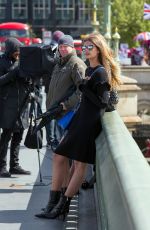 TAYLOR HILL and ROMEE STRIJD at a Photoshoot on Westminster Bridge in London 04/26/2017