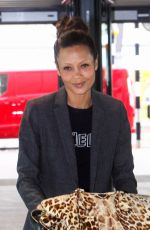 Thandie Newton spotted at Heathrow Airport in London 05/04/2017