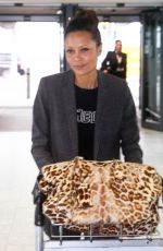 Thandie Newton spotted at Heathrow Airport in London 05/04/2017