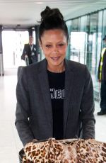 Thandie Newton spotted at Heathrow Airport in London 05/04/2017
