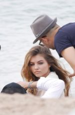 THYLANE BLONDEAU on the Set of L`Oreal Photoshoot in Cannes 05/17/2017