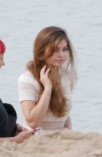 THYLANE BLONDEAU on the Set of L`Oreal Photoshoot in Cannes 05/17/2017
