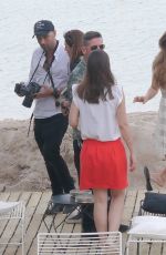 THYLANE BLONDEAU on the Set of L`Oreal Photoshoot in Cannes 05/17/2017
