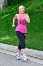 TORI SPELLING Out Power Walking in Los Angeles 05/01/2017