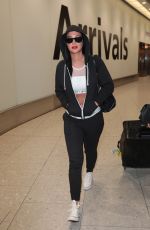 TULISA CONTOSTAVLOS at Heathrow Airport in London 05/04/2017