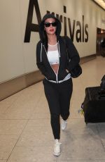 TULISA CONTOSTAVLOS at Heathrow Airport in London 05/04/2017