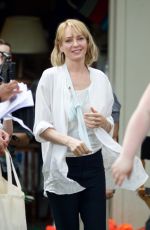 UMA THURMAN on the Set of