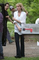 UMA THURMAN on the Set of