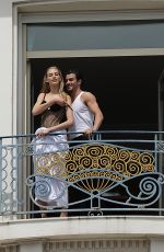 VANESSA AXENTE at Martinez Hotel Balcony in Cannes 05/23/2017