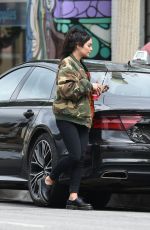 VANESSA HUDGENS in Camouflage Jacket Out for Coffee in Los Angeles 05/06/2017