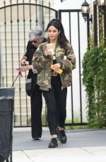 VANESSA HUDGENS in Camouflage Jacket Out for Coffee in Los Angeles 05/06/2017