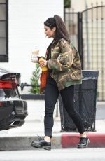 VANESSA HUDGENS in Camouflage Jacket Out for Coffee in Los Angeles 05/06/2017