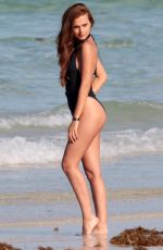 XENIA DELI in Swimsuit on the Set of a Photoshoot on Miami Beach 05/10/2017