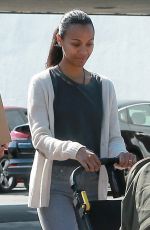 ZOE SALDANA and Marco Perego Out Shopping in Los Angeles 05/12/2017