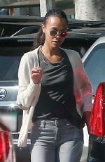ZOE SALDANA and Marco Perego Out Shopping in Los Angeles 05/12/2017