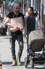 ZOE SALDANA and Marco Perego Out Shopping in Los Angeles 05/12/2017