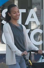 ZOE SALDANA and Marco Perego Out Shopping in Los Angeles 05/12/2017