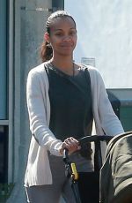 ZOE SALDANA and Marco Perego Out Shopping in Los Angeles 05/12/2017
