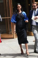ZOE SALDANA Leaves Her Hotel in New York 05/04/2017