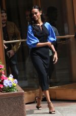 ZOE SALDANA Leaves Her Hotel in New York 05/04/2017