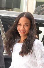 ZOE SALDANA Out and About in New York 05/03/2017