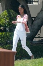 ZOE SALDANA Out and About in Studio City 05/08/2017