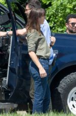 ABBY MILLER on the Set of The Sinner in New York 06/20/2017