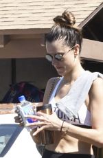 ALESSANDRA AMBROSIO at a Nail Salon in Brentwood 06/20/207