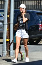 ALESSANDRA AMBROSIO in Shorts Out in Santa Monica 06/15/2017