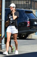 ALESSANDRA AMBROSIO in Shorts Out in Santa Monica 06/15/2017