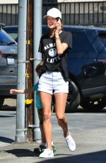 ALESSANDRA AMBROSIO in Shorts Out in Santa Monica 06/15/2017
