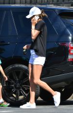 ALESSANDRA AMBROSIO in Shorts Out in Santa Monica 06/15/2017