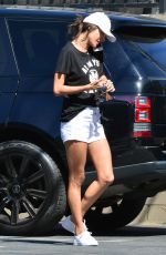 ALESSANDRA AMBROSIO in Shorts Out in Santa Monica 06/15/2017