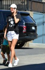 ALESSANDRA AMBROSIO in Shorts Out in Santa Monica 06/15/2017