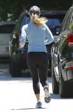 ALI LARTER Out Jogging in Santa Monica 06/19/2017