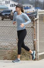 ALI LARTER Out Jogging in Santa Monica 06/19/2017