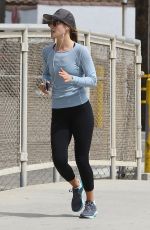 ALI LARTER Out Jogging in Santa Monica 06/19/2017