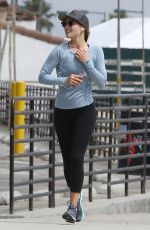 ALI LARTER Out Jogging in Santa Monica 06/19/2017