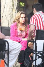 ALYSSA MILANO on the Set of Little Italy in Toronto 05/31/2017