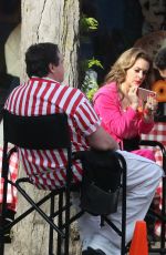 ALYSSA MILANO on the Set of Little Italy in Toronto 05/31/2017