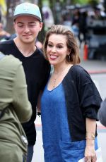 ALYSSA MILANO on the Set of Little Italy in Toronto 06/12/2017