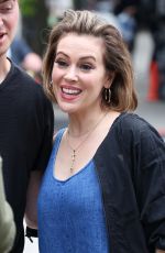 ALYSSA MILANO on the Set of Little Italy in Toronto 06/12/2017