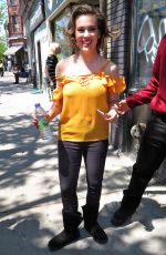 ALYSSA MILANO on the Set of Little Italy in Toronto 06/12/2017