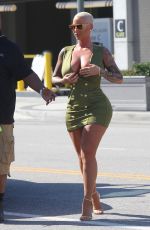 AMBER ROSE Arrives at 2017 Maxim Hot 100 Party in Los Angeles 06/24/2017
