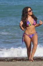 AMBER TURNER in Bikini on the Beach in Marbella 05/26/2017